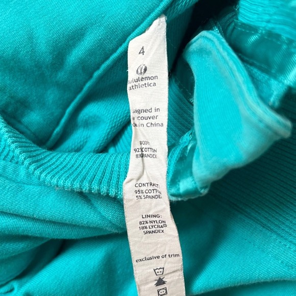 Lululemon Athletica Teal Scuba Zip Up Hoodie Jacket Thumbholes Women Size 4 - Picture 2 of 11